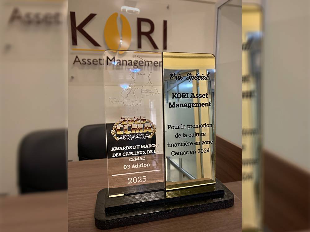 Actualites Kori asset Management: Prix spécial : Meilleur promoteur de la culture financière en zone CEMAC lors de la cérémonie CCMA